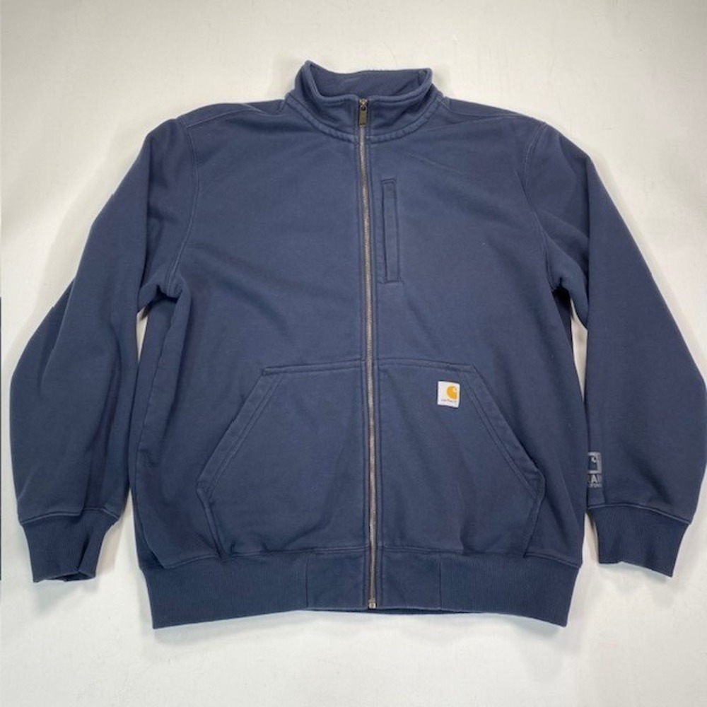Carhartt Rain Defender Full Zip Sweatshirt Navy Blue XL 104440 472 Original Fit